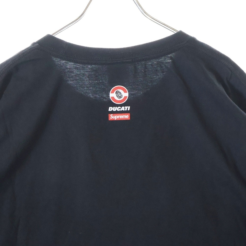 SUPREME(シュプリーム) 24SS Ducati Bike Tee ドゥカティ バイク ロゴ クルーネック半袖Tシャツ ブラック