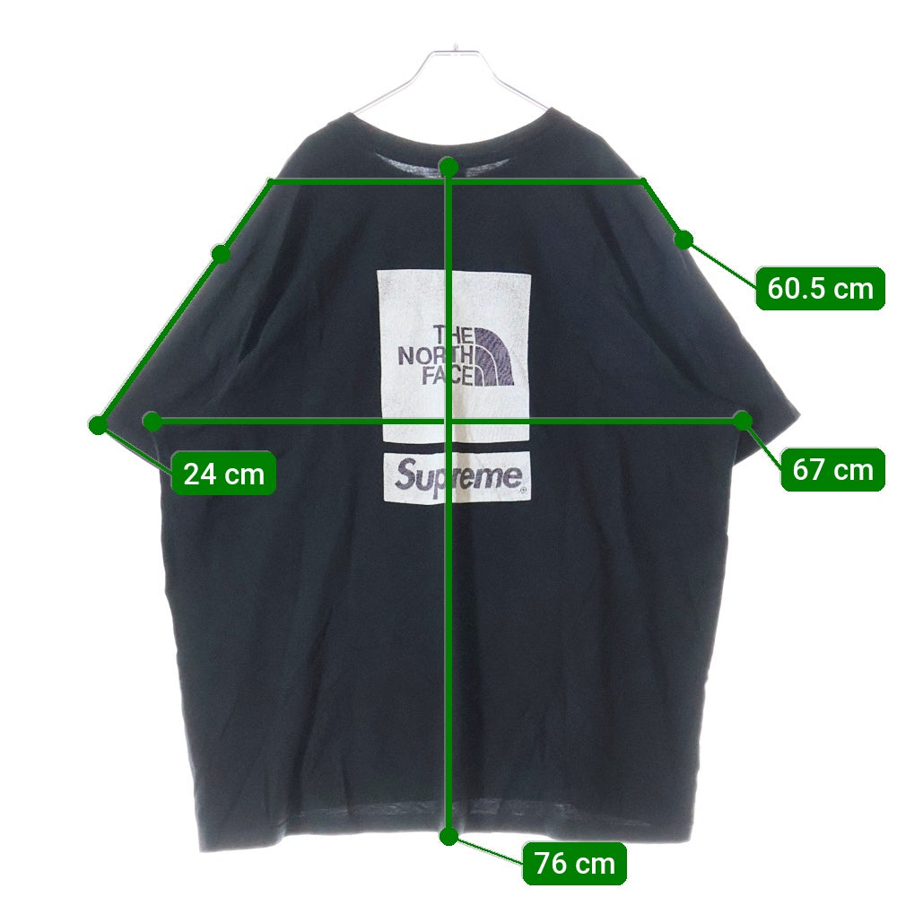 SUPREME(シュプリーム) 24SS ×THE NORTH FACE S/S Top ザノースフェイス バックロゴ半袖Tシャツ ブラック カットソー NT024121