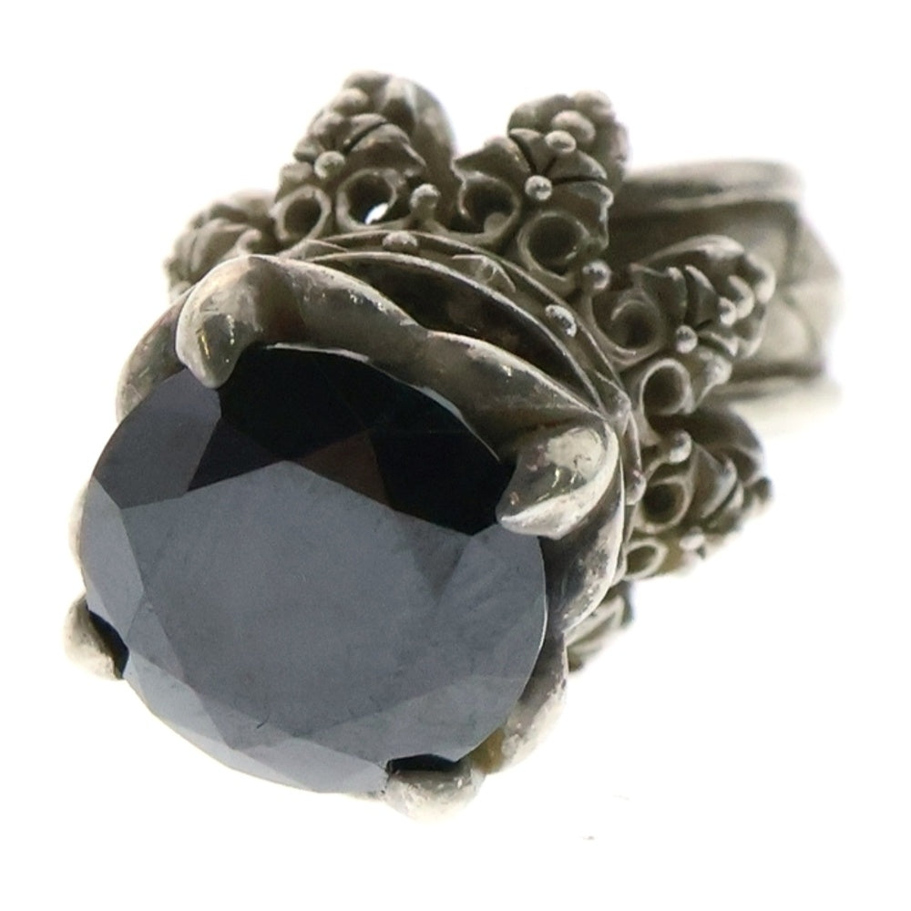 Justin Davis(ジャスティンデイヴィス) CROWNLET PENDANT クラウンレット ブラックジルコニア ネックレストップ SPJ565 シルバー