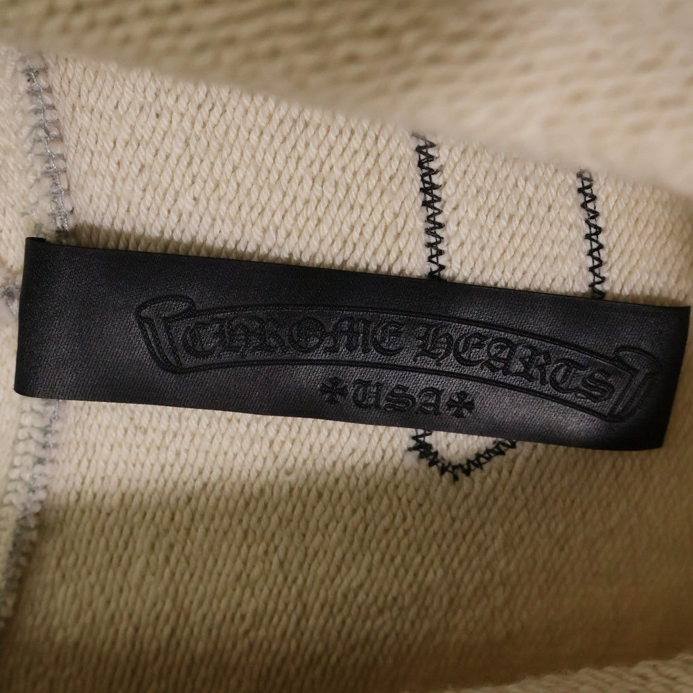 CHROME HEARTS(クロムハーツ) バックCH フェルト セメタリークロスパッチ プルオーバーパーカー グレー
