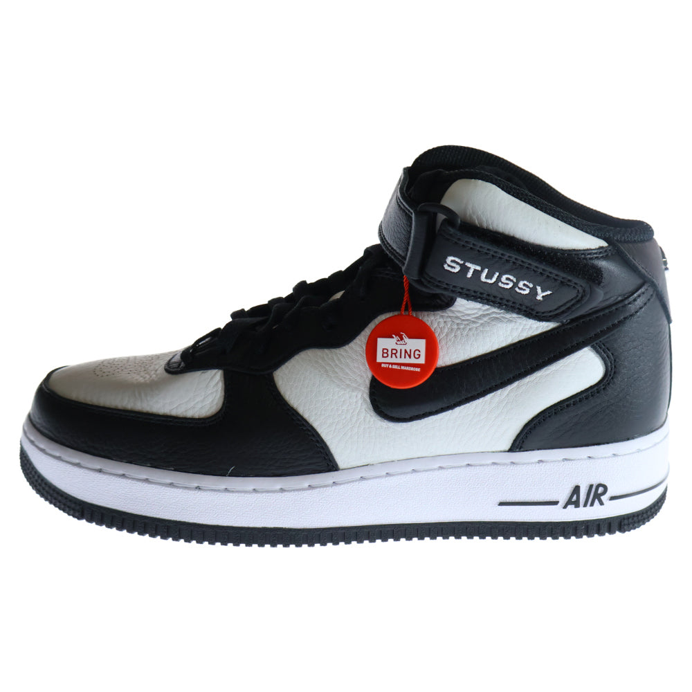 NIKE(ナイキ) ×STUSSY AIR FORCE 1 MID ステューシー エアフォース1 ミッドカットスニーカー DJ7840-002 ブラック/ホワイト US10/28cm