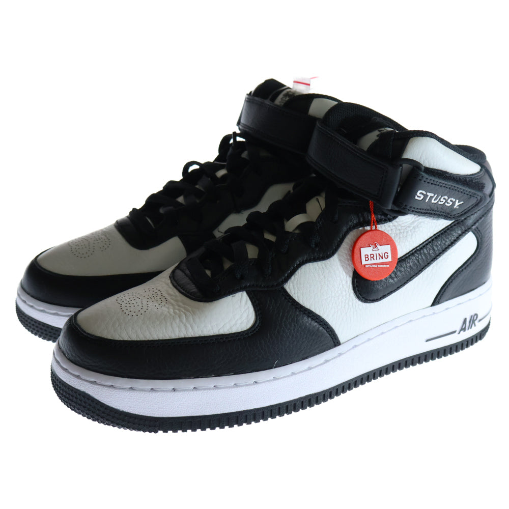 NIKE(ナイキ) ×STUSSY AIR FORCE 1 MID ステューシー エアフォース1 ミッドカットスニーカー DJ7840-002 ブラック/ホワイト US10/28cm