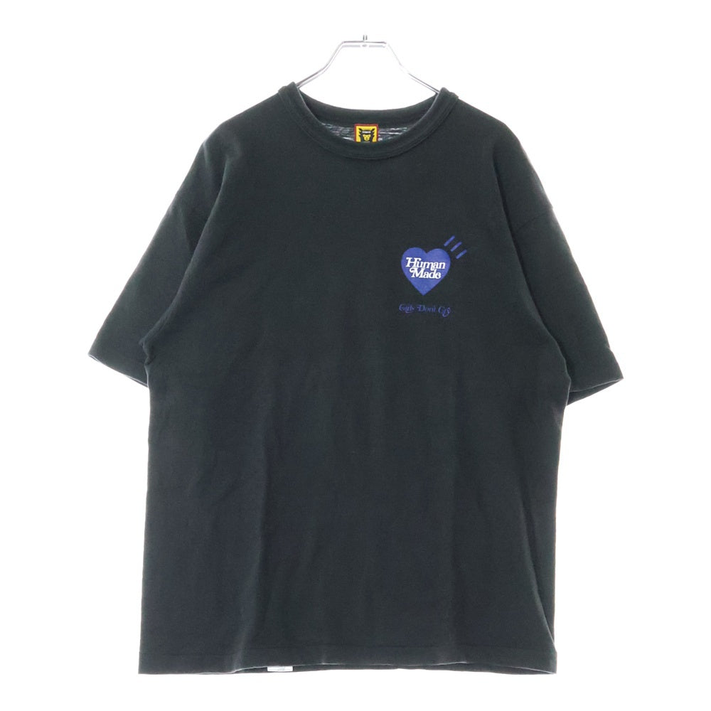 HUMAN MADE(ヒューマンメイド) 23SS ×Girls Don't Cry GRAPHIC T-SHIRT グラフィックロゴバックプリント Tシャツ 半袖カットソー ブラック