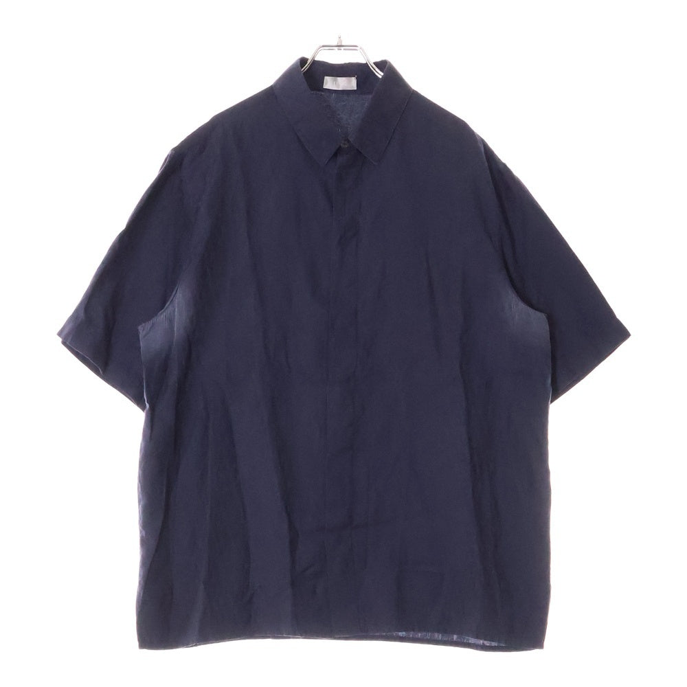 DIOR(ディオール) オブリーク総柄 半袖シルク混シャツ ネイビー 193C545A5231