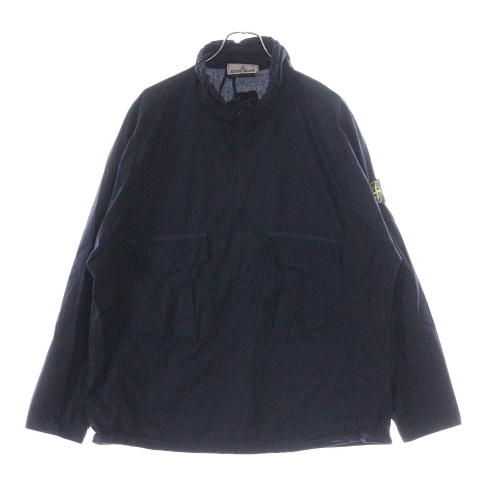 STONE ISLAND(ストーンアイランド) 23SS コンパスパッチ ハーフジップ オーバーシャツ ネイビー 781510705