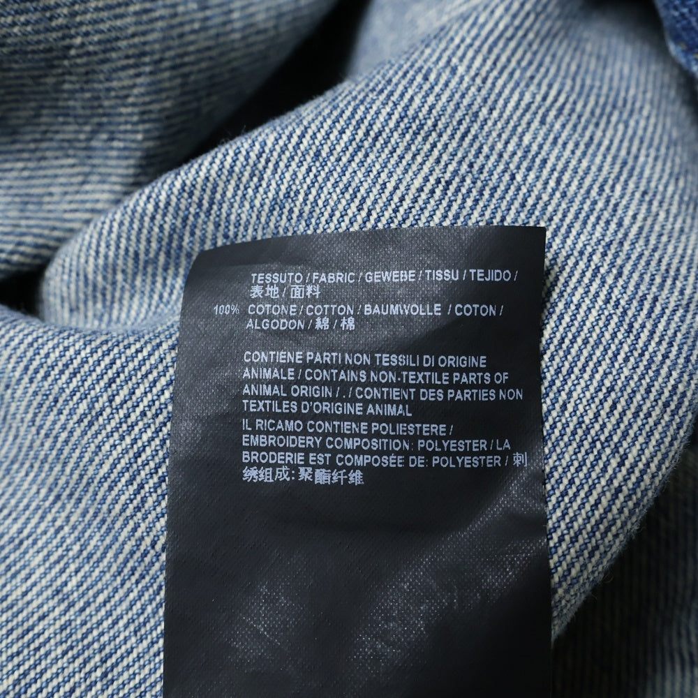 BALENCIAGA(バレンシアガ) 17AW Campaign Logo Denim Jacket バッグロゴ刺繍 デニムジャケット インディゴ 487342