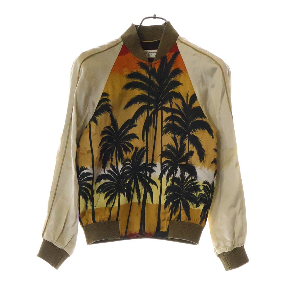 SAINT LAURENT PARIS(サンローランパリ) 16SS PALM TREE TIDY SOUVENIR JACKET サンセットパームツリーテディスーベニアジャケット スカジャン レディース 419265 Y348K