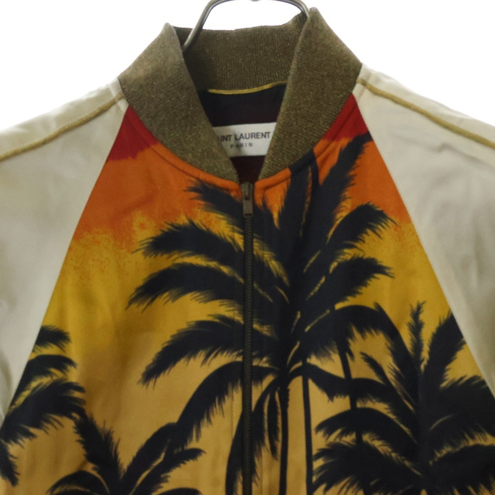 SAINT LAURENT PARIS(サンローランパリ) 16SS PALM TREE TIDY SOUVENIR JACKET サンセットパームツリーテディスーベニアジャケット スカジャン レディース 419265 Y348K