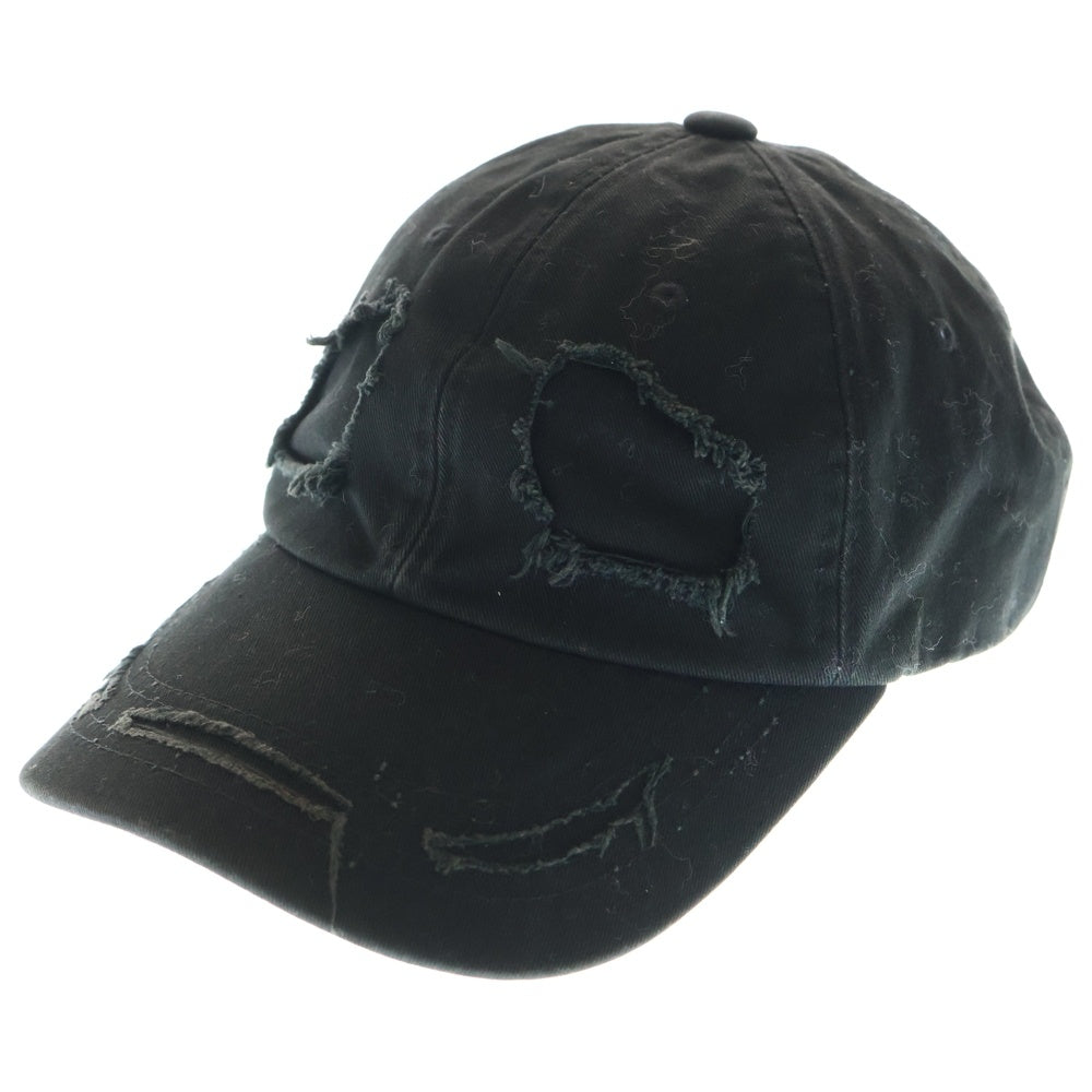99%is(ナインティナインパーセントイズ) GHOST CAP ダメージ加工 キャップ ブラック