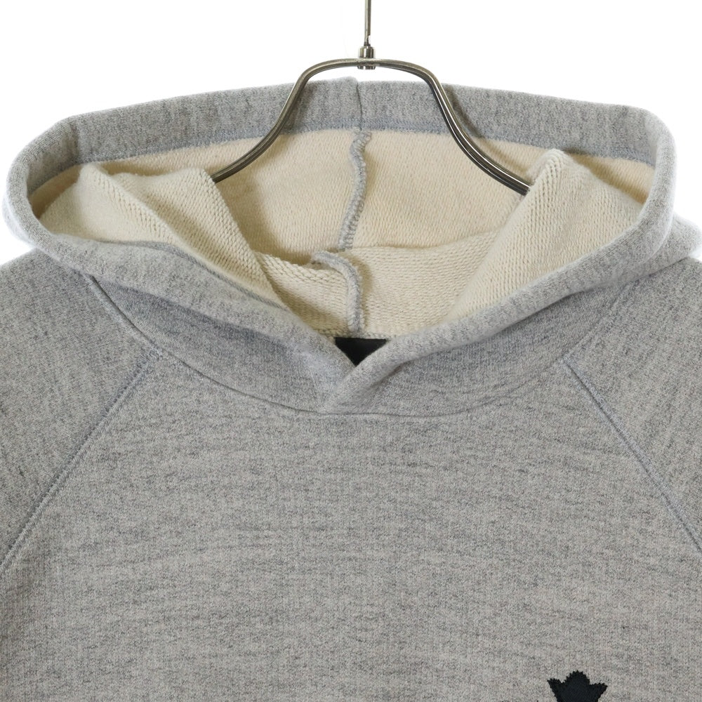 CHROME HEARTS(クロムハーツ) 7-11 HD PLVR SWTSHRT セメタリークロスパッチ バックCHロゴ クロスフェルト刺繍 プルオーバーパーカー グレー