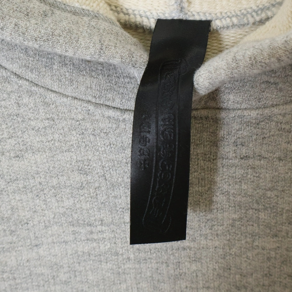 CHROME HEARTS(クロムハーツ) 7-11 HD PLVR SWTSHRT セメタリークロスパッチ バックCHロゴ クロスフェルト刺繍 プルオーバーパーカー グレー