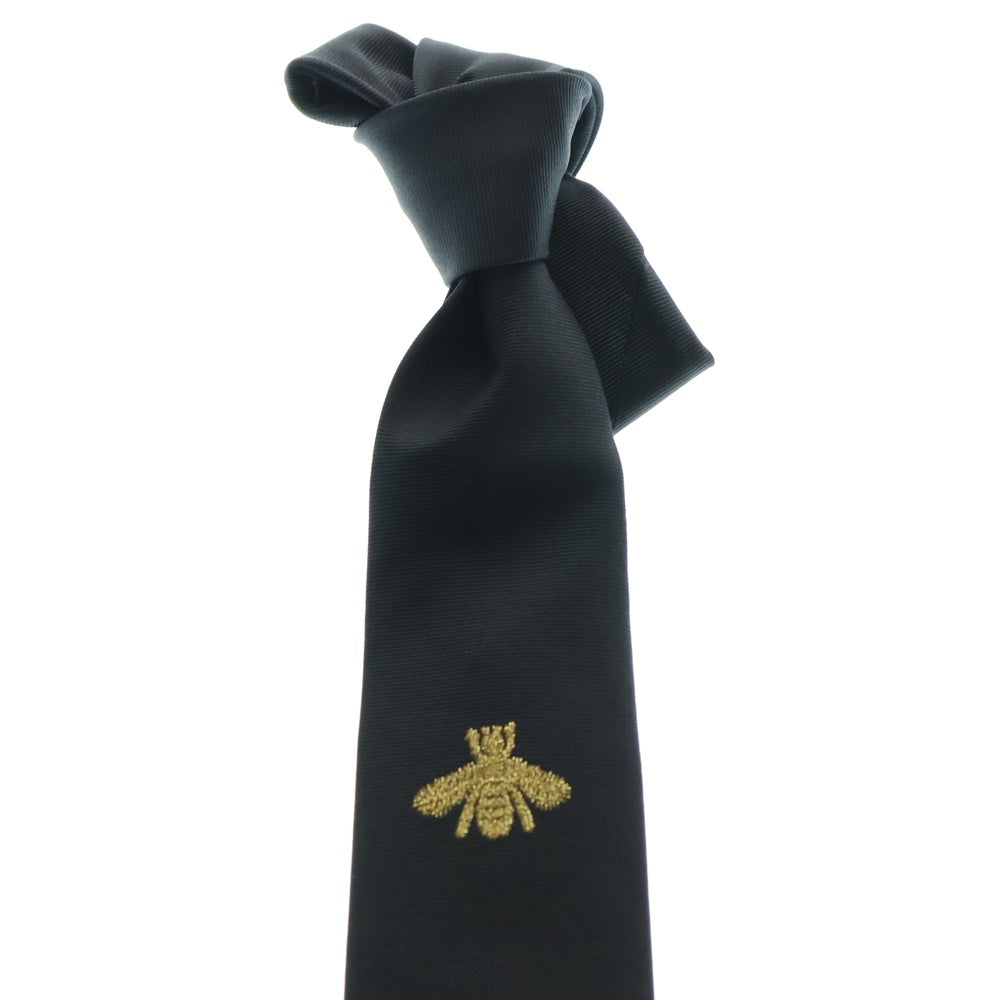GUCCI(グッチ) bee embroidery silk tie ビーエンブロイダリー シルクネクタイ 454658 4E647 ブラック