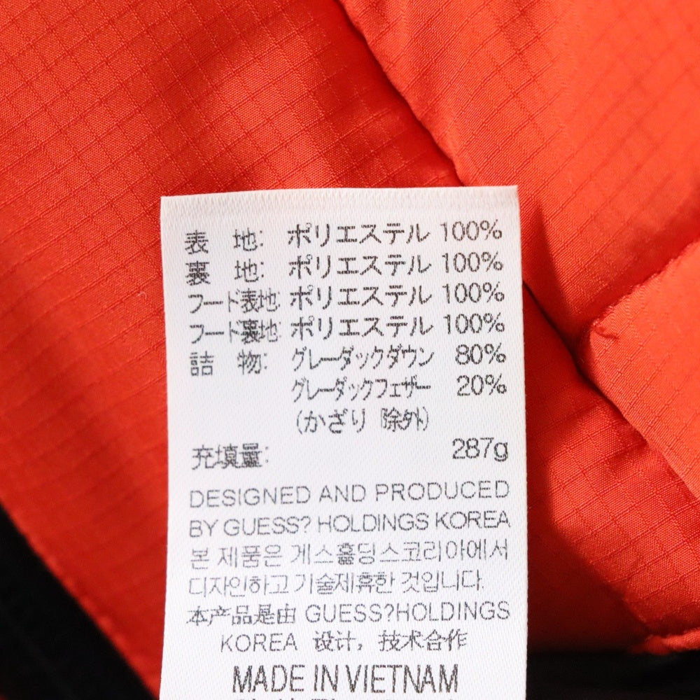 GUESS(ゲス) フーデッド ジップアップ ダウンジャケット MJ4W5874 レッド