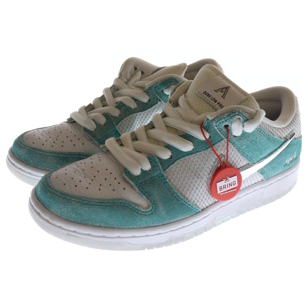 NIKE SB(ナイキエスビー) DUNK LOW PRO QS APRIL SKATEBOARDS ダンク エイプリル スケートボード ローカットスニーカー ホワイト/ブルー US6.5/24.5cm FD2562-400