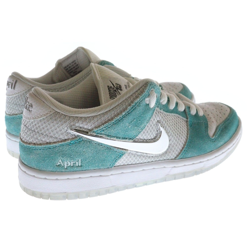 NIKE SB(ナイキエスビー) DUNK LOW PRO QS APRIL SKATEBOARDS ダンク エイプリル スケートボード ローカットスニーカー ホワイト/ブルー US6.5/24.5cm FD2562-400