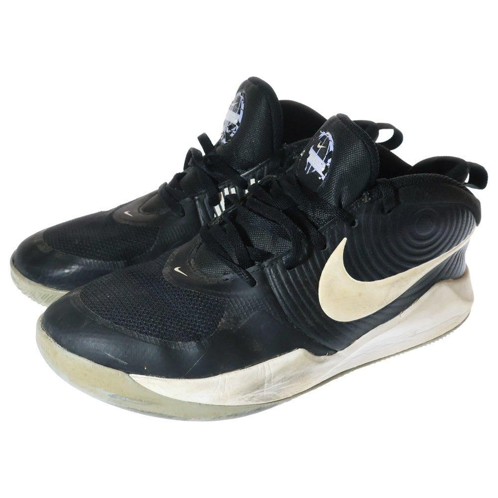 NIKE(ナイキ) Team Hustle メッシュハイカットスニーカー ブラック