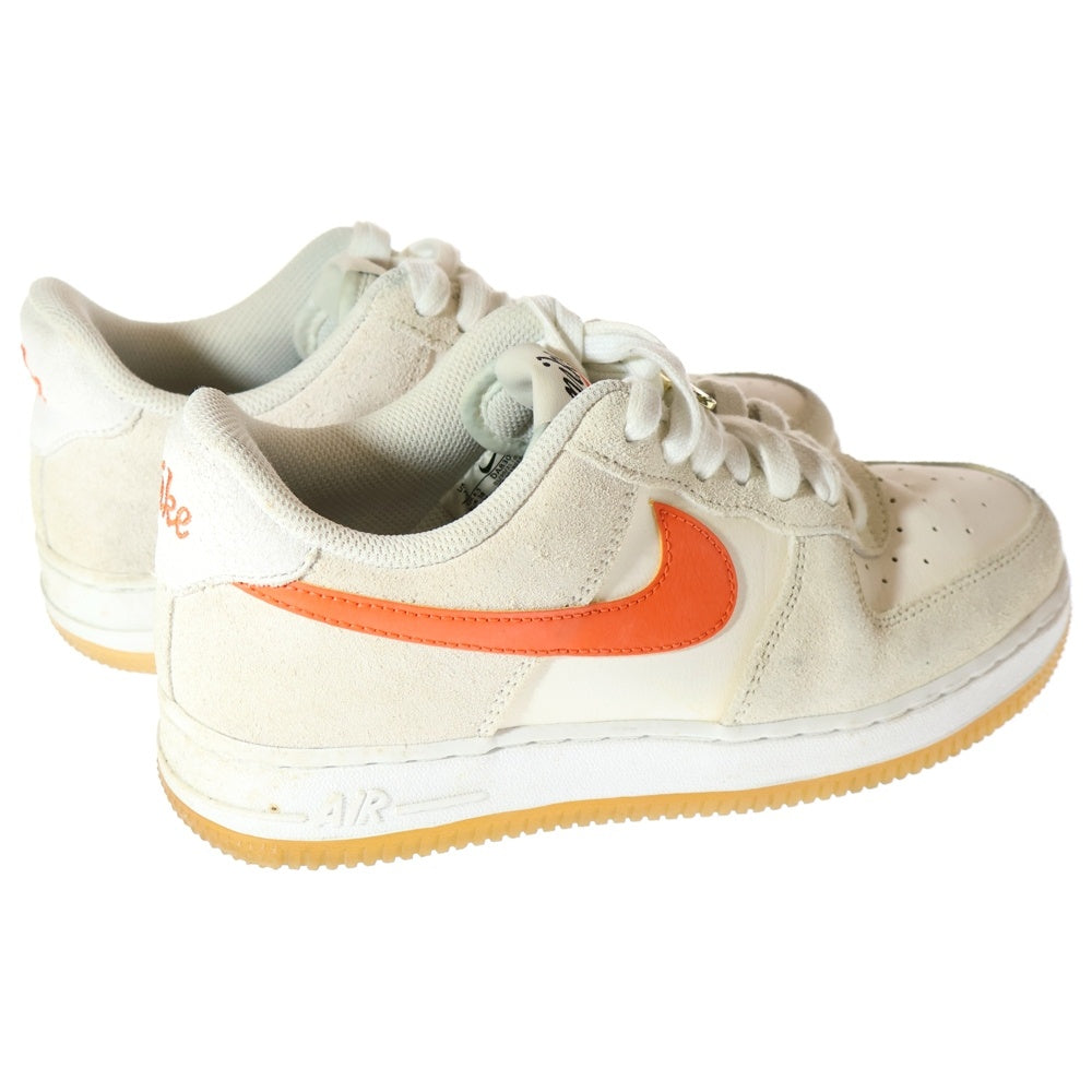 NIKE(ナイキ) WMNS Air Force 1 Low First Use Orange Swooshes エアフォース1 ローカットスニーカー ホワイト DA8302-101 US7/24cm