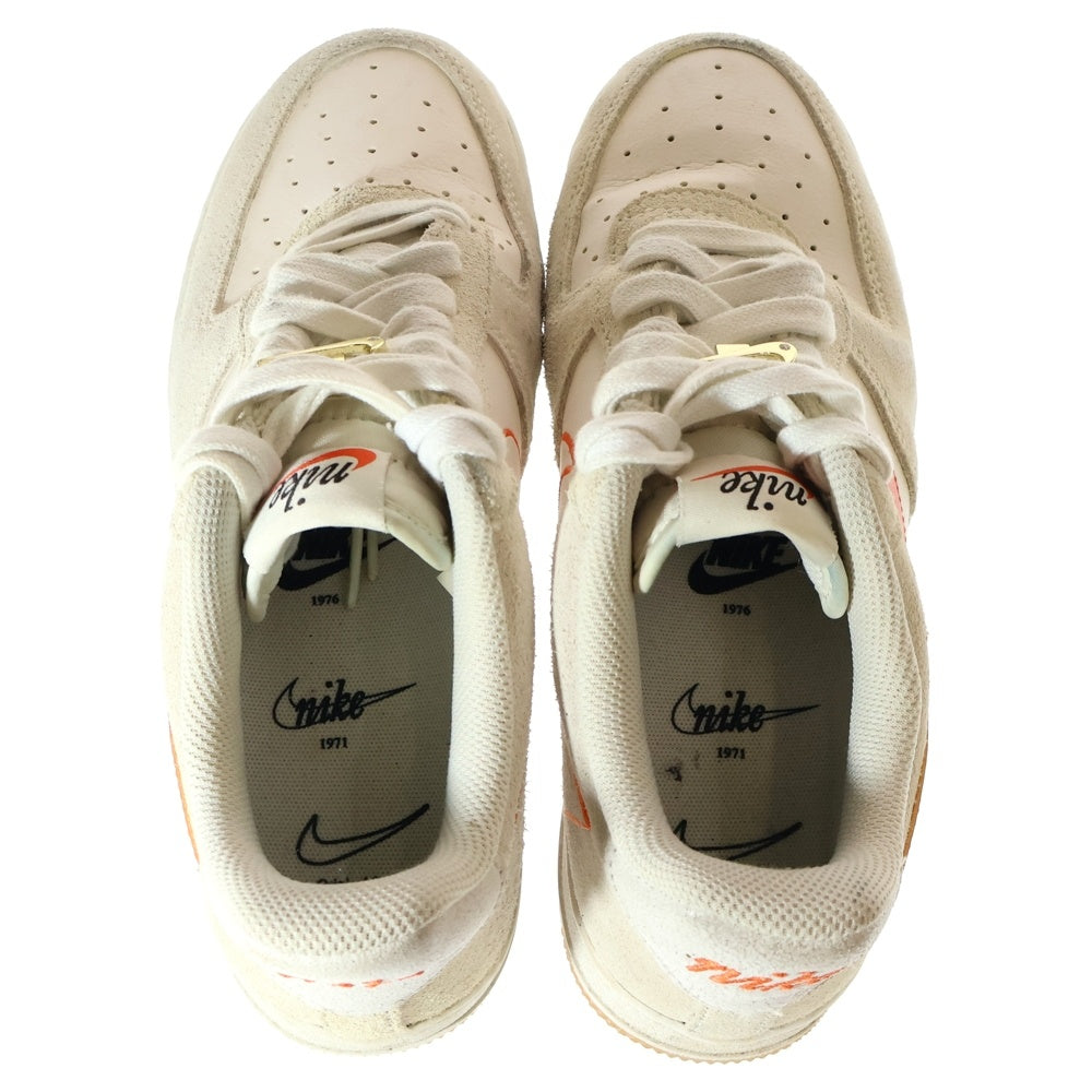 NIKE(ナイキ) WMNS Air Force 1 Low First Use Orange Swooshes エアフォース1 ローカットスニーカー ホワイト DA8302-101 US7/24cm