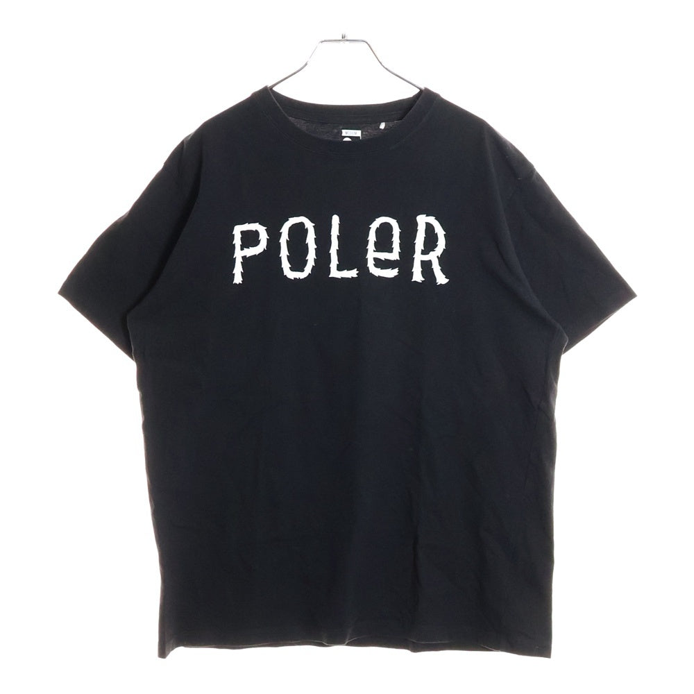 POLER(スコッチ アンド ソーダ) ロゴ プリントTシャツ ブラック
