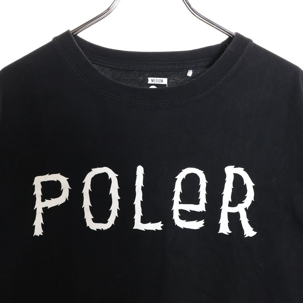 POLER(スコッチ アンド ソーダ) ロゴ プリントTシャツ ブラック