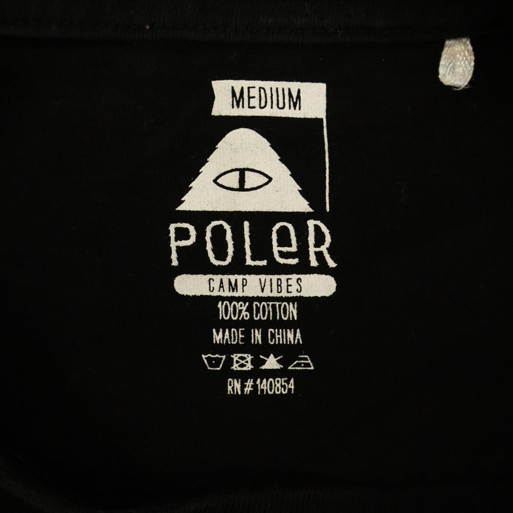 POLER(スコッチ アンド ソーダ) ロゴ プリントTシャツ ブラック