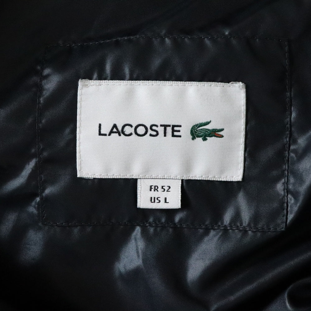 LACOSTE(ラコステ) Logo Cotton Pique Down Vest ロゴ刺繍パッチ コットンピケダウンベスト BH310E ブラック