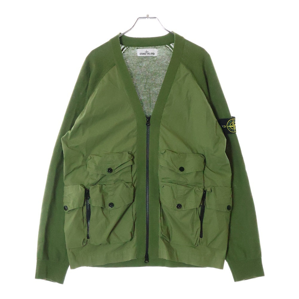 STONE ISLAND(ストーンアイランド) 22SS ナイロンドッキング カーゴカーディガン カーキ 7615505B2