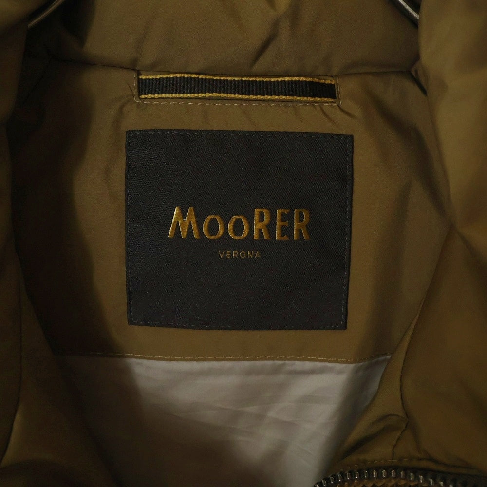 MOORER(ムーレー) コーディロイ ダブルジップ ダウンベスト ブラウン