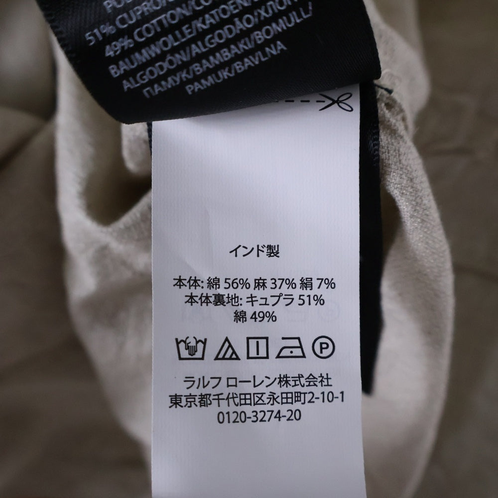 RRL(ダブルアールエル) リネン シングルテーラードジャケット アイボリー