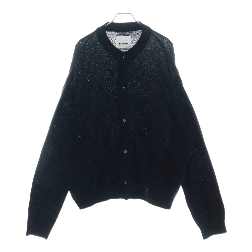 NO BRAND(ノーブランド) MYTHINKS マイシンクス 長袖ニットカーディガン ジャケット ブラック