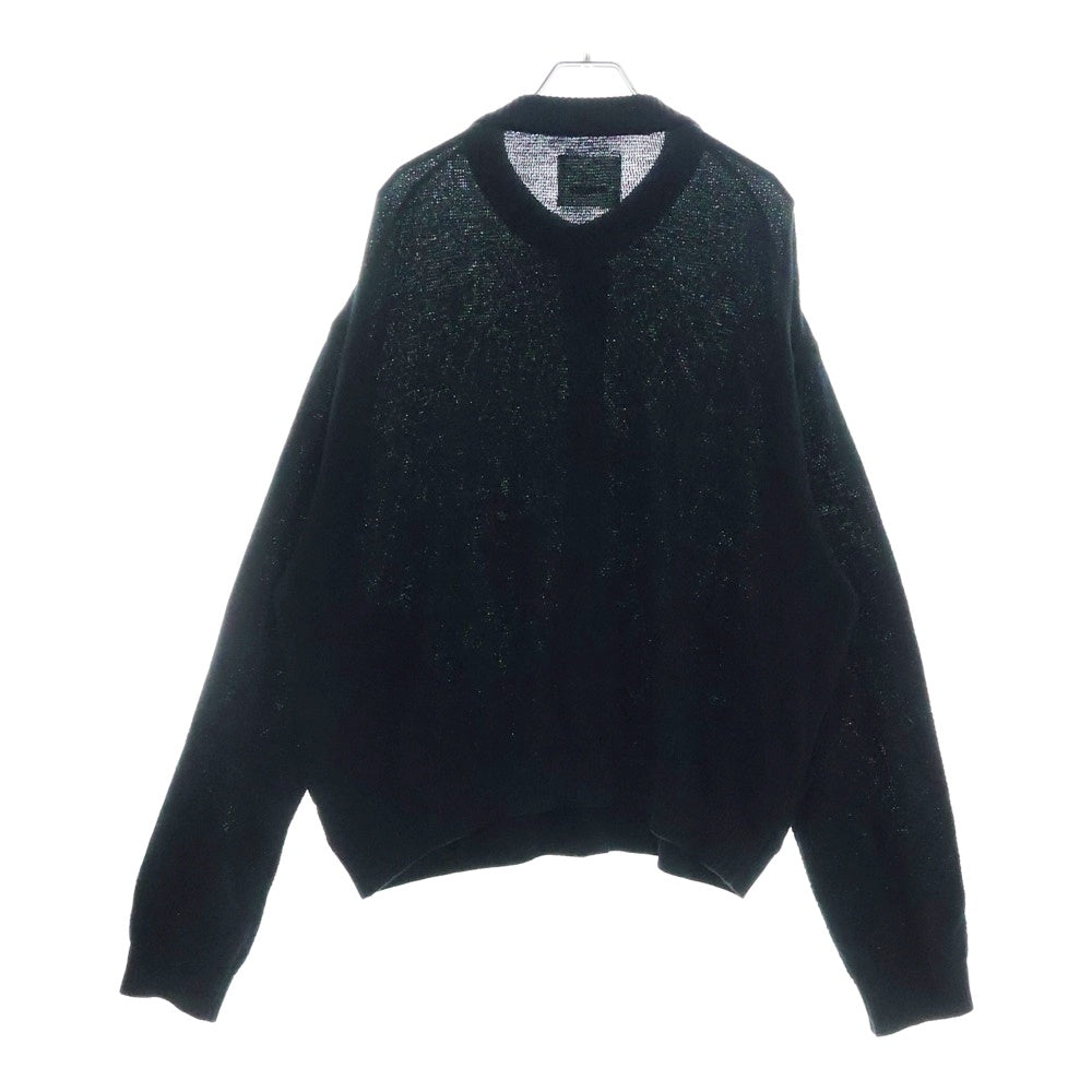 NO BRAND(ノーブランド) MYTHINKS マイシンクス 長袖ニットカーディガン ジャケット ブラック