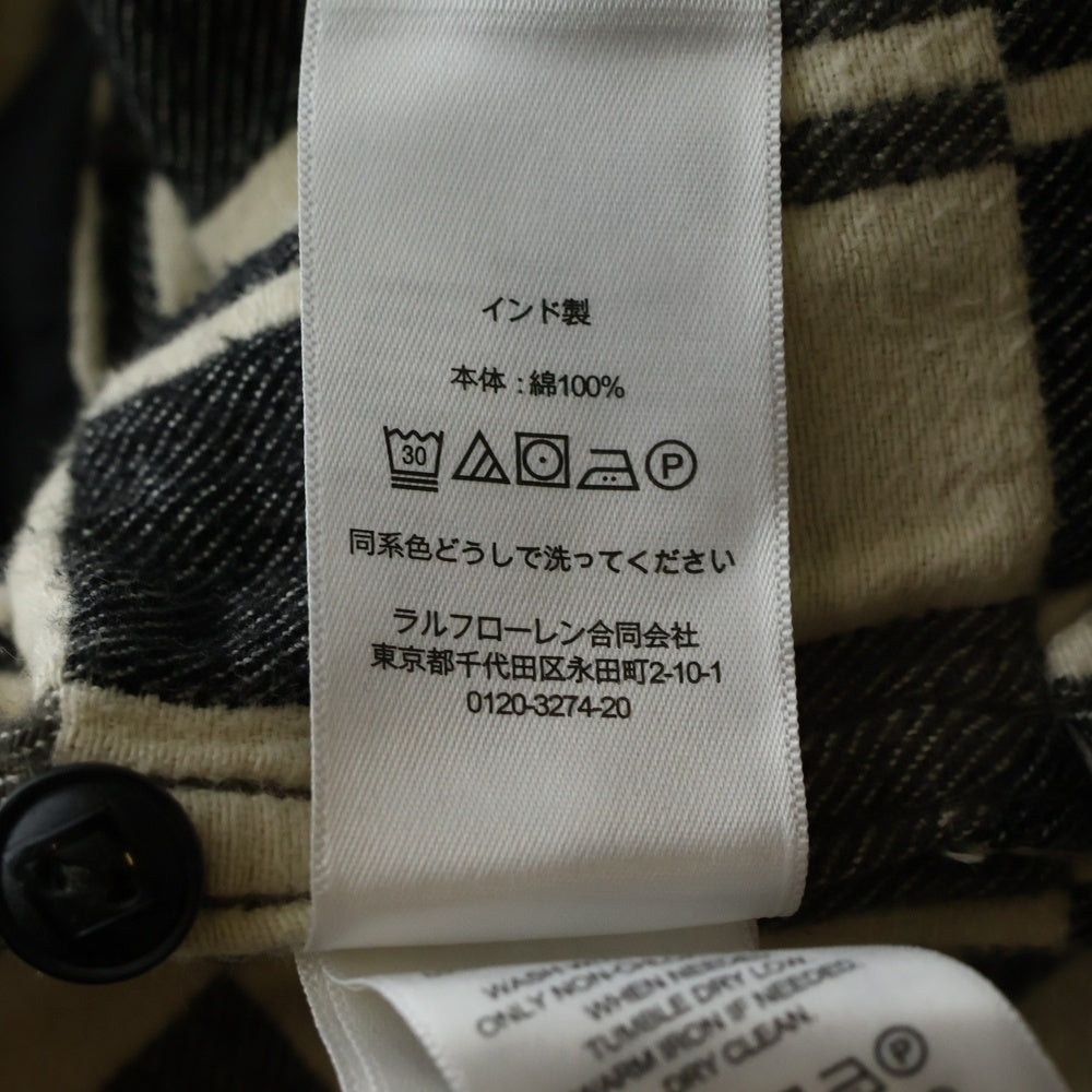 RRL(ダブルアールエル) チェック総柄 ネルシャツジャケット ベージュ/カーキ 0200011734
