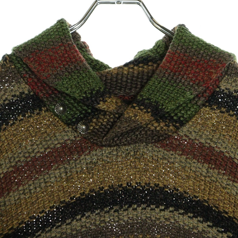 RRL(ダブルアールエル) Striped Mixed Knit Cardigan ストライプミックス ショールカラー ニットカーディガン マルチ