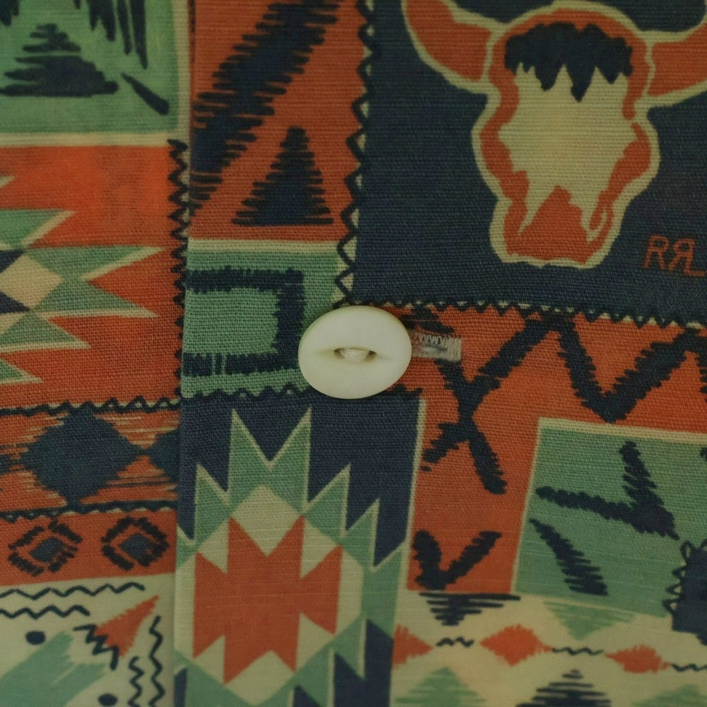 RRL(ダブルアールエル) 23SS Print Woven Camp Shirt 総柄 半袖開襟シャツ マルチ