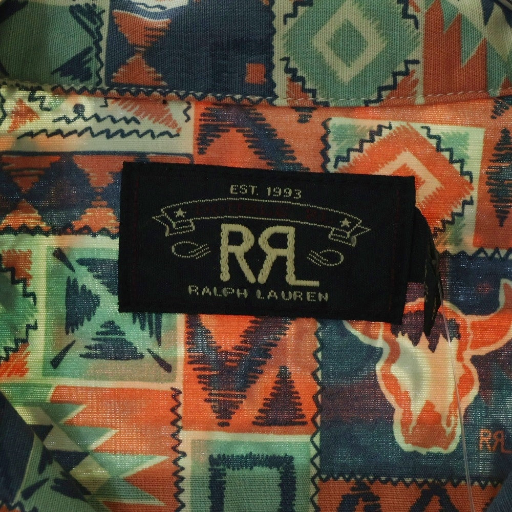 RRL(ダブルアールエル) 23SS Print Woven Camp Shirt 総柄 半袖開襟シャツ マルチ