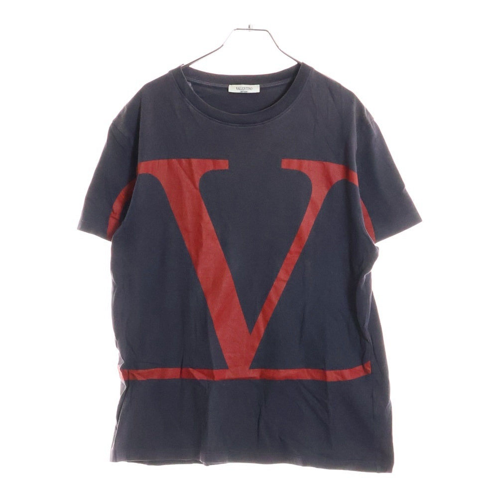 VALENTINO(ヴァレンティノ) フロントロゴプリント クルーネック半袖Tシャツ カットソー 0000045669 01 ブラック