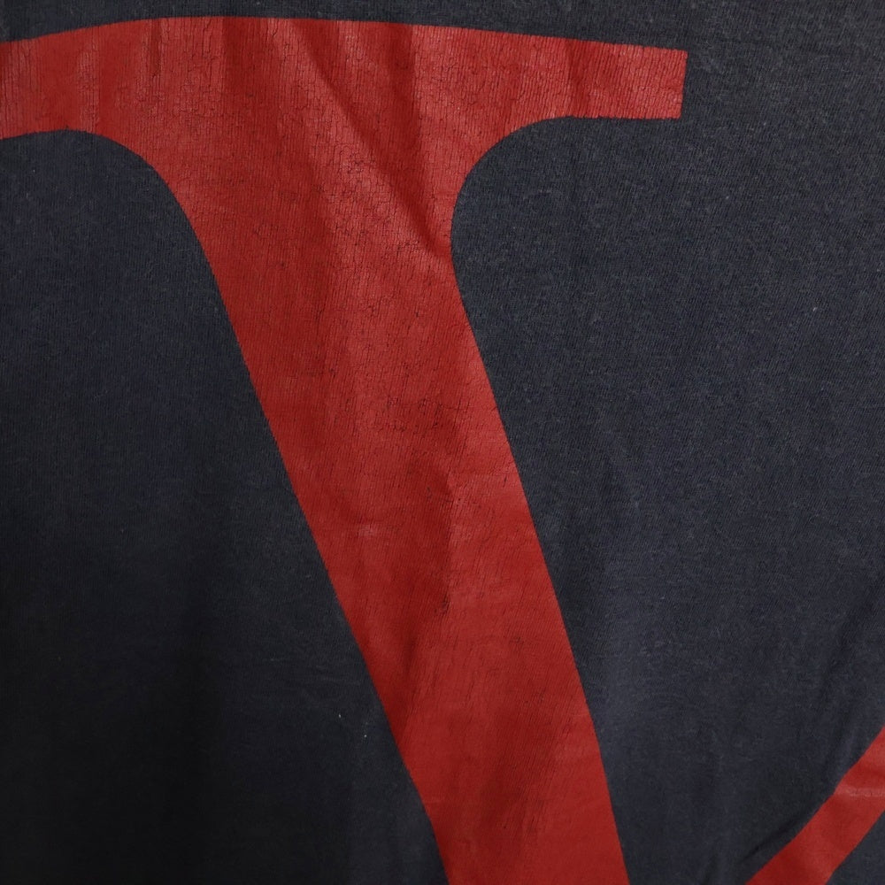 VALENTINO(ヴァレンティノ) フロントロゴプリント クルーネック半袖Tシャツ カットソー 0000045669 01 ブラック