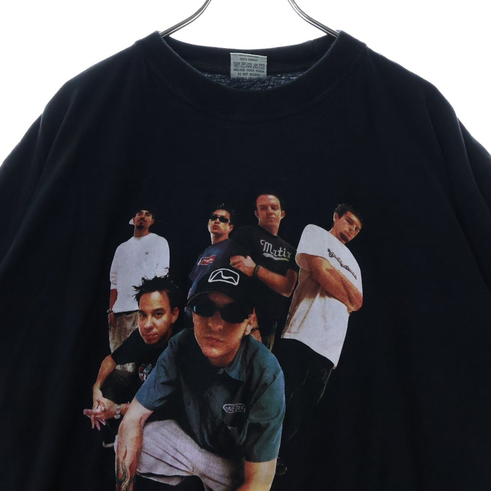 VINTAGE(ヴィンテージ) 00s LINKIN PARK 両面プリント クルーネックTシャツ 半袖カットソー ブラック