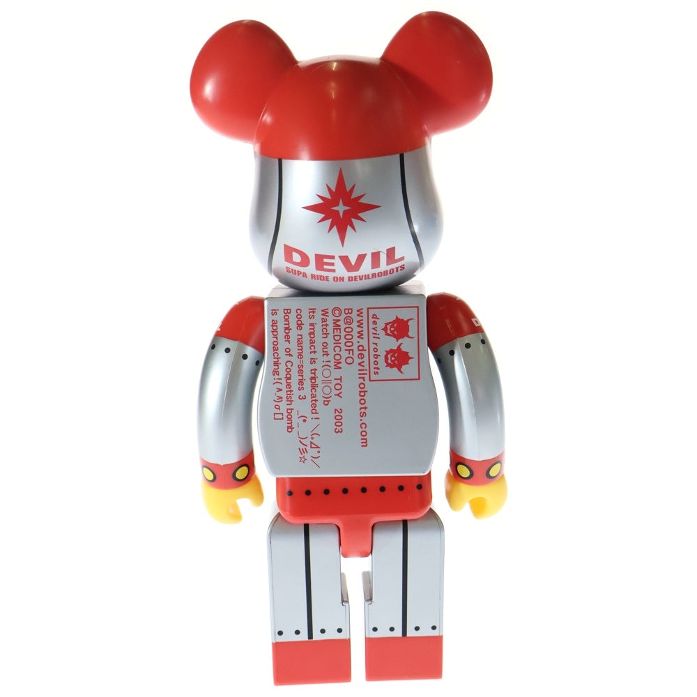 MEDICOM TOY(メディコムトイ) EVIL BEAR BE@RBRICK 400% デビルベアー ベアブリック フィギュア レッド/シルバー