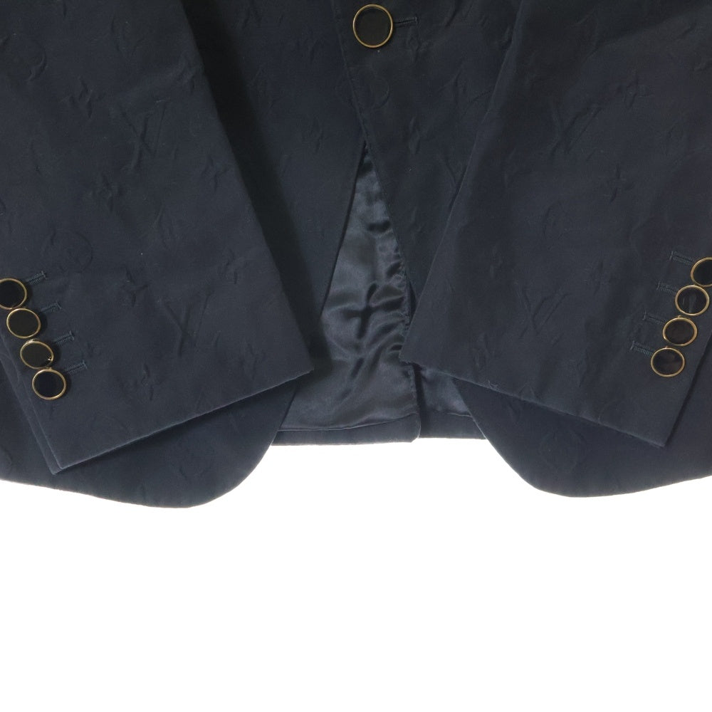 LOUIS VUITTON(ルイヴィトン) 19SS MONOGRAM EMBOS JACKET モノグラムエンボス 2Bシングル テーラードジャケット ブラック RM191 LIO HGJ61E