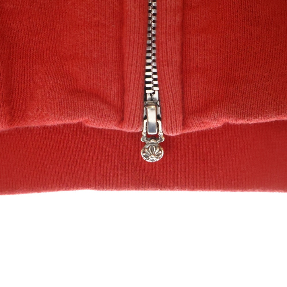 CHROME HEARTS(クロムハーツ) SAILIN ON ZIP HD セメタリークロス刺繍ジップアップパーカー レッド