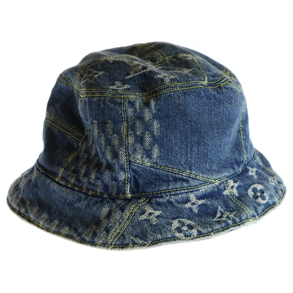 LOUIS VUITTON(ルイヴィトン) ボネ・ダミエ ジャイアント ウェーブ バケットハット MP2733 インディゴ