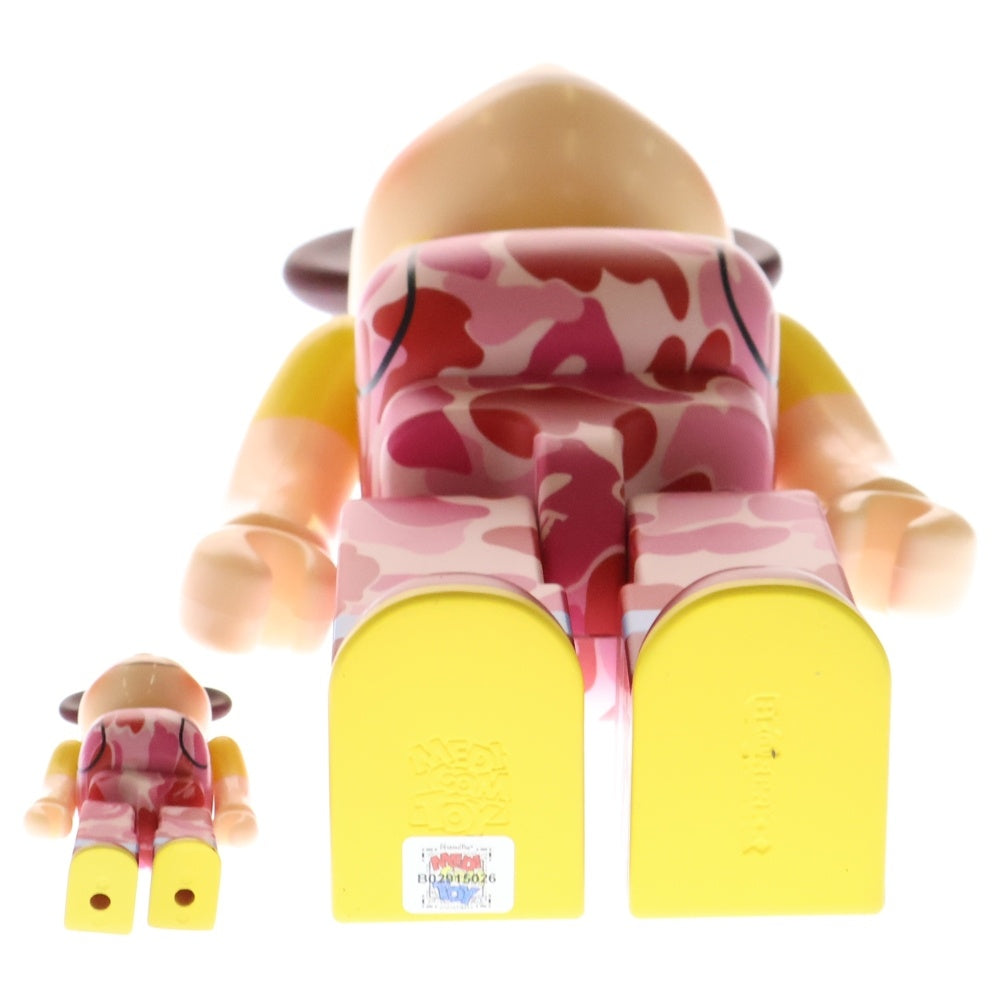 MEDICOM TOY(メディコムトイ) ×A BATHING APE ×PEKO BE@RBRICK ×アベイシングエイプ ×ペコちゃん ベアブリック 100%&400% フィギュア ピンク