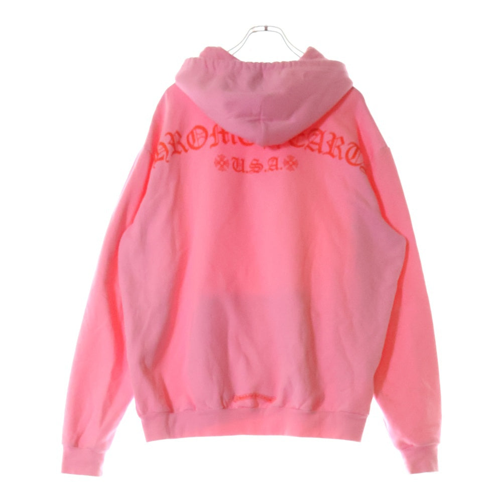 CHROME HEARTS(クロムハーツ) SWTSHRT PLVR オンライン限定 バックアーチロゴ プリント プルオーバーパーカー スウェット ピンク