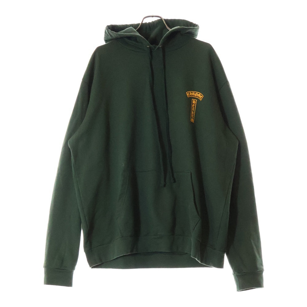 CHROME HEARTS(クロムハーツ) SWTSHRT PLVR オンライン限定 バックアーチロゴ プリント プルオーバーパーカー スウェット グリーン