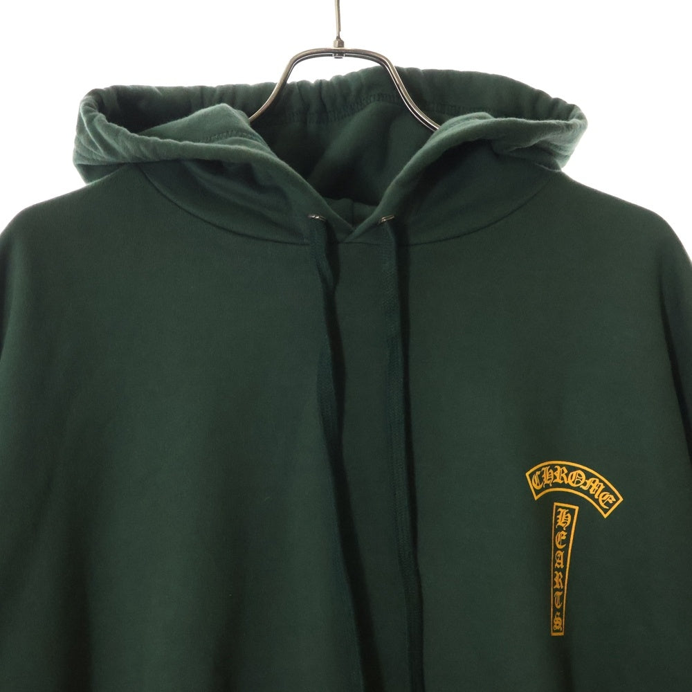 CHROME HEARTS(クロムハーツ) SWTSHRT PLVR オンライン限定 バックアーチロゴ プリント プルオーバーパーカー スウェット グリーン