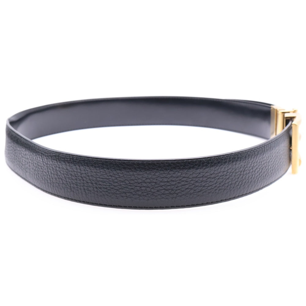 FENDI(フェンディ) FFロゴバック リバーシブルレザーベルト ブラック/ゴールド 7C0344