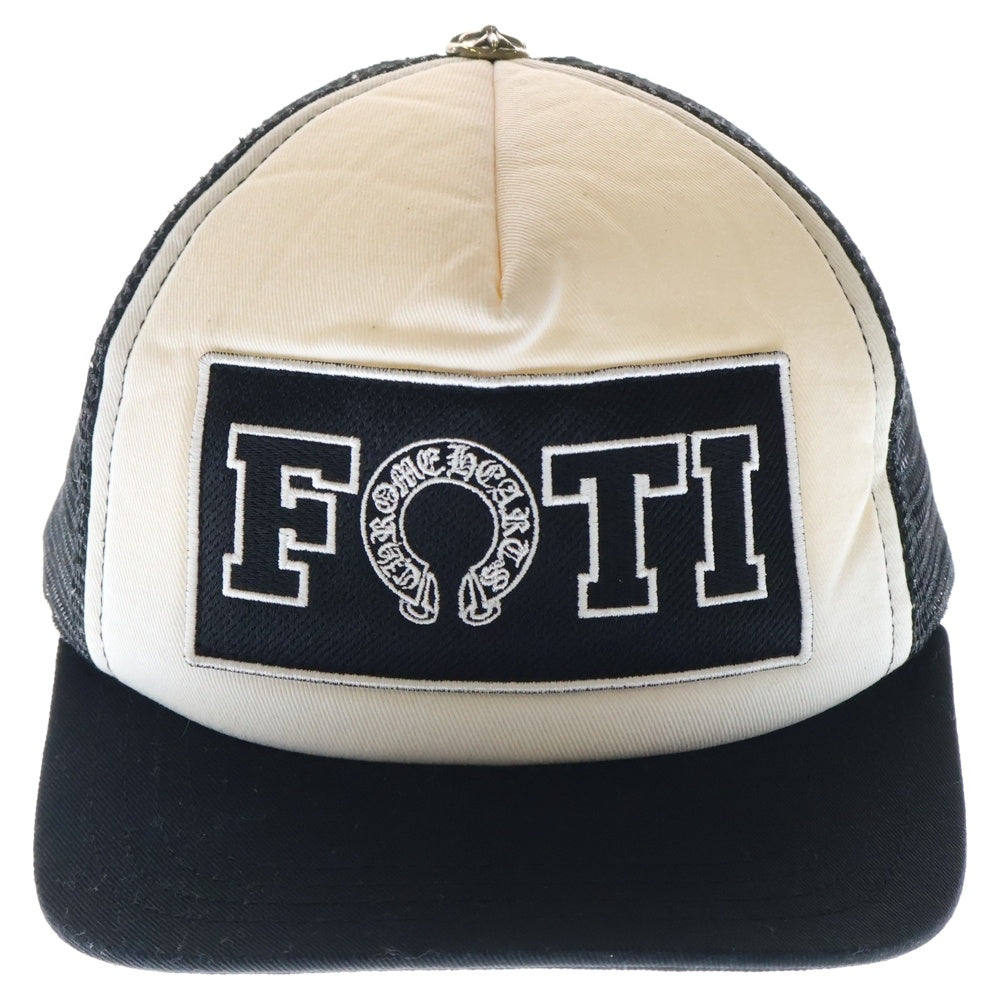 CHROME HEARTS(クロムハーツ) FOTI TRUCKER CAP フォティ トラッカーキャップ クロスボール付メッシュ帽子 ブラック/ホワイト