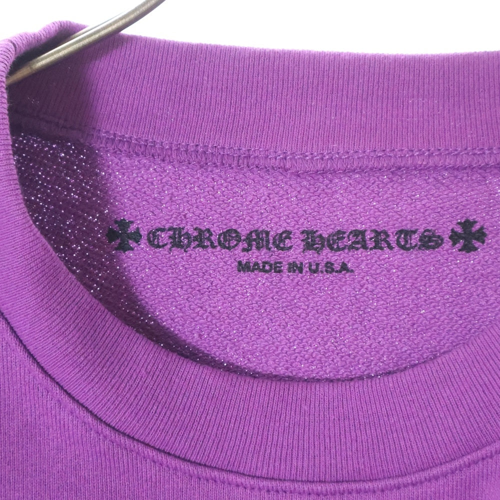 CHROME HEARTS(クロムハーツ) MATTY BOY PPO IWANT MORE NOT LESS HD PLVR マッティボーイ プリント クルーネックスウェットトレーナー パープル