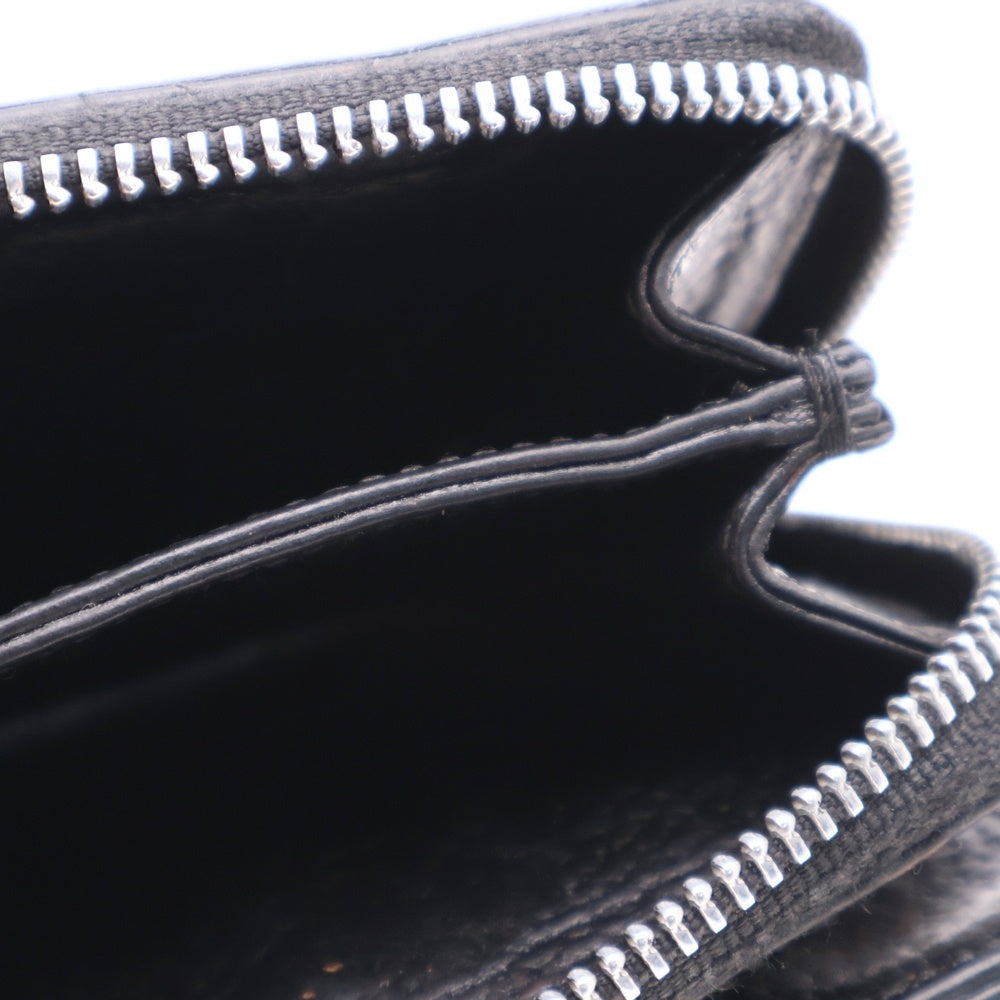 CHROME HEARTS(クロムハーツ) SQ ZIP BILL スクエア ジップ ビル ラウンドジップ レザーウォレット 二つ折り財布 ブラック